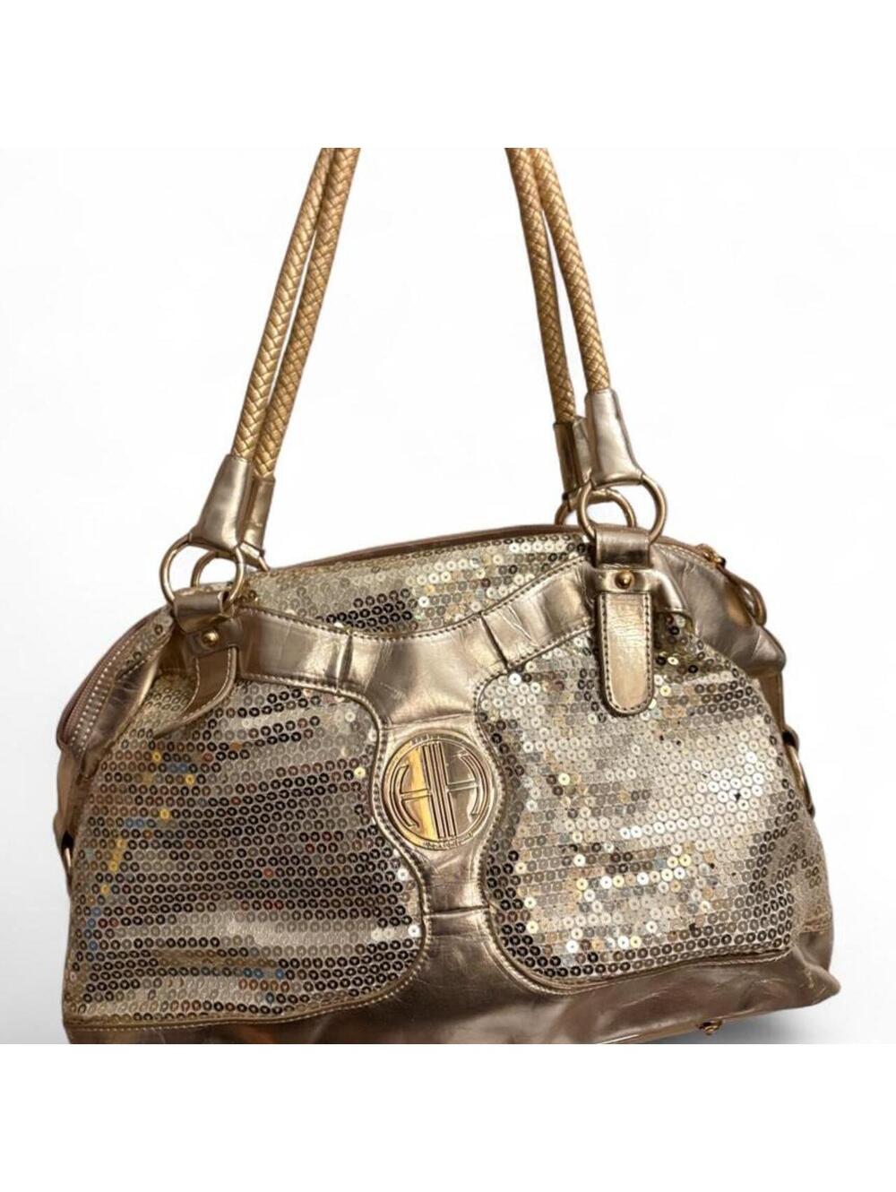 giani bernini gold hobo bag sequins!